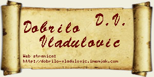 Dobrilo Vladulović vizit kartica